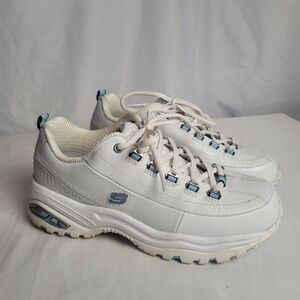 Skechers Extra Wide Premium Sport Women's White Sneakers Leather Size 7